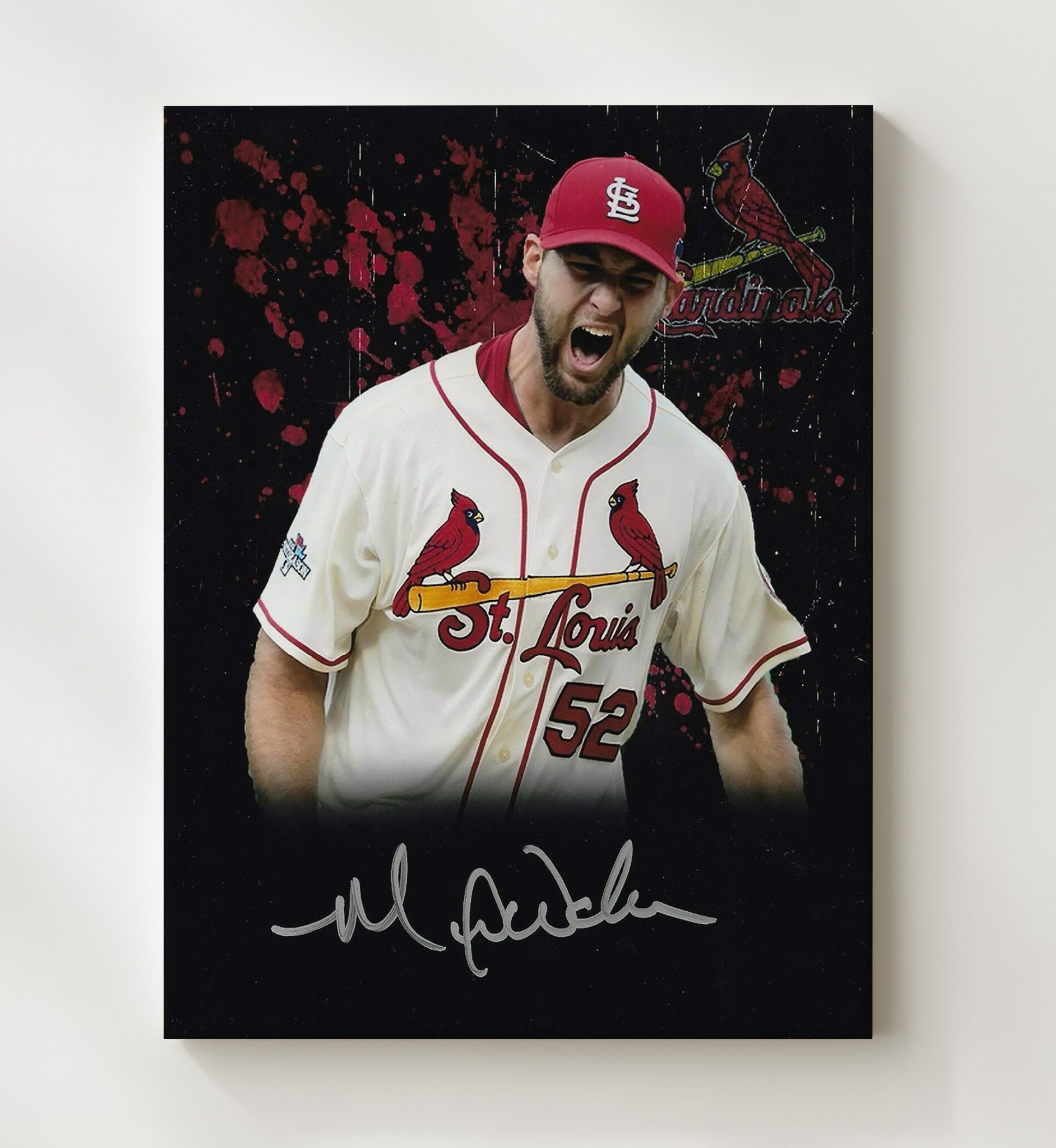 Michael Wacha - St Louis Pitching Spotlight Baseball Wall Art 20x24 Canvas wall art print – Baseball Wall Art decor