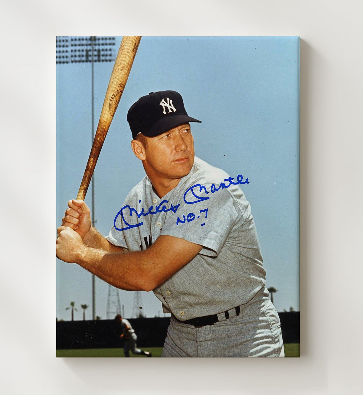 Mickey Mantle - New York Legend Pine Tar Bat 8x10 Canvas baseball wall art