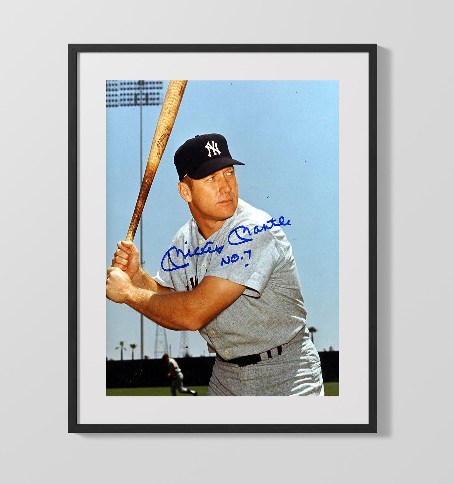 Mickey Mantle - New York Legend Pine Tar Bat Baseball Wall Art 16x20 Gallery Frame wall art print – Baseball Wall Art decor