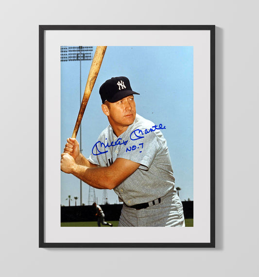Mickey Mantle - New York Legend Pine Tar Bat 8x10 Canvas baseball wall art