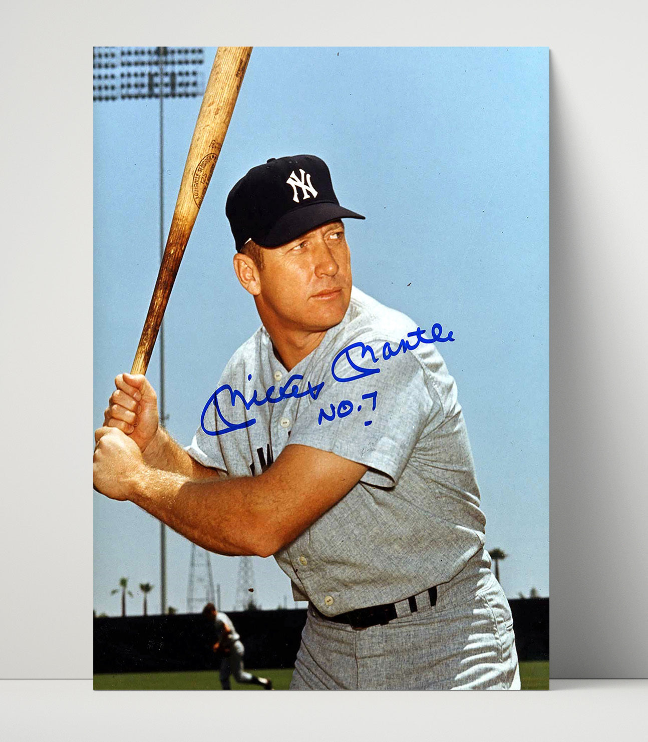 Mickey Mantle - New York Legend Pine Tar Bat Baseball Wall Art 16x20 Unframed Print wall art print – Baseball Wall Art decor