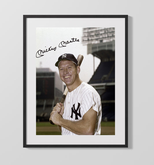 Mickey Mantle - New York Legend Stadium 8x10 Canvas baseball wall art