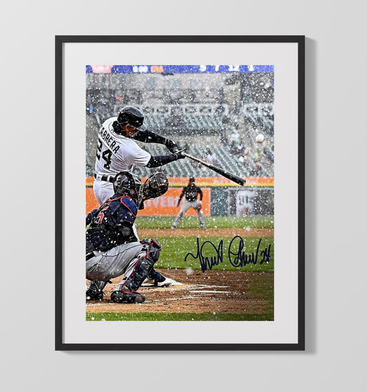 Miguel Cabrera - Detroit Baseball Blizzard Swing 8x10 Canvas baseball wall art