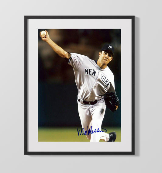 Mike Mussina - New York Baseball Mid Pitch Action 8x10 Canvas baseball wall art