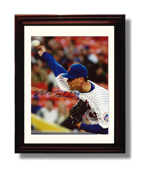 Mike Pelfrey - New York Baseball Pitch Release Wall Art 8x10 Beveled Frame wall art print – Baseball Wall Art decor
