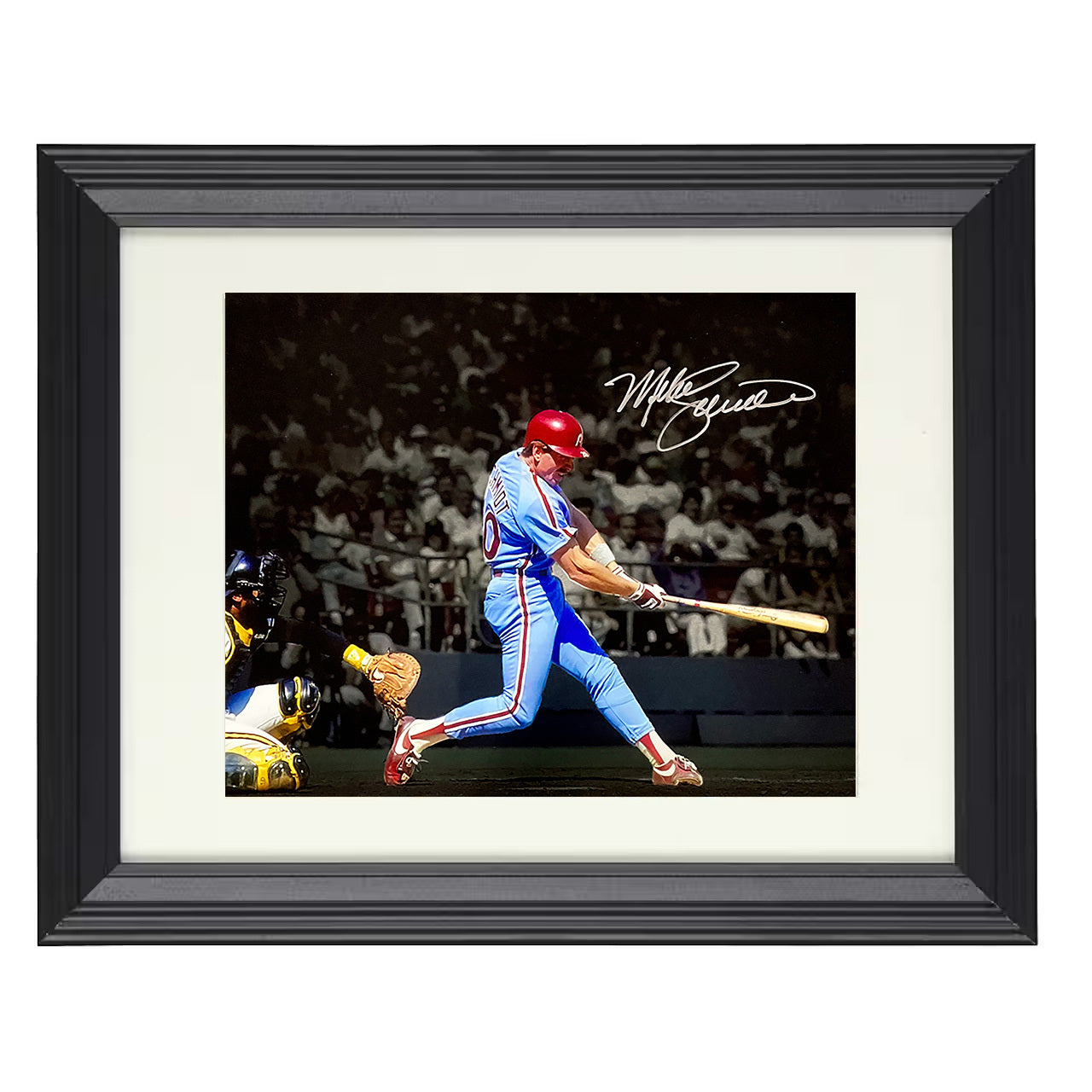 Mike Schmidt - Spotlight Power Swing 8x10 black beveled framed baseball wall art