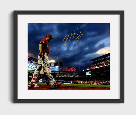 Mike Trout - Citi Field Storm Clouds 8x10 Canvas baseball wall art