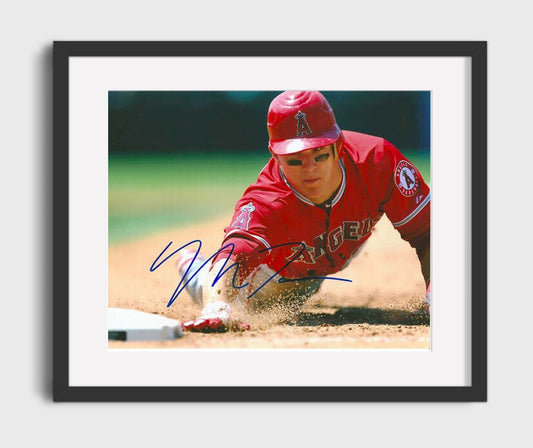Mike Trout - Headfirst Slide at Third 8x10 Canvas baseball wall art