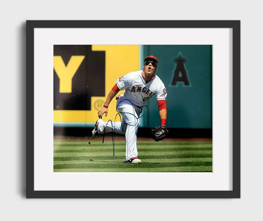 Mike Trout - Leaping Catch in the Outfield 8x10 Canvas baseball wall art