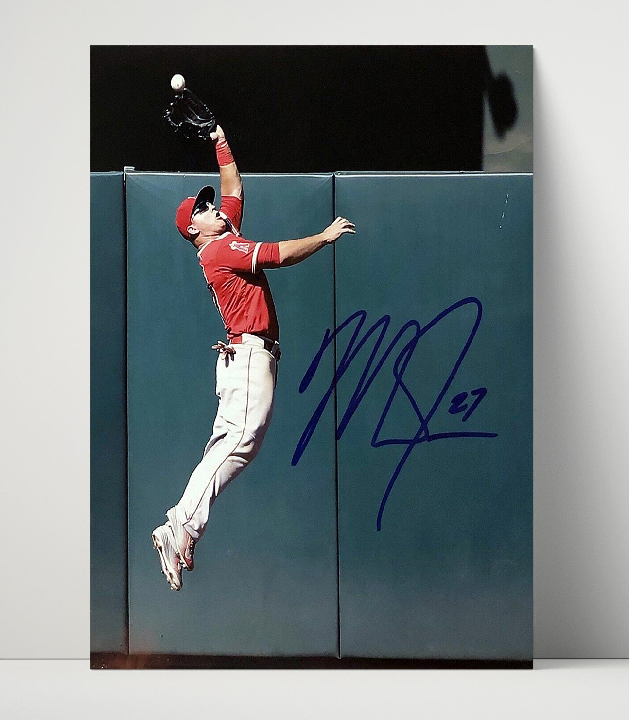 Mike Trout - Los Angeles Baseball Wall Leap Catch Wall Art 16x20 Unframed Print wall art print – Baseball Wall Art decor