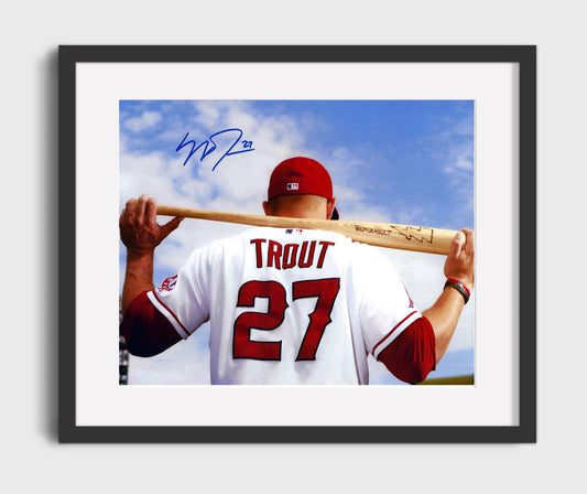 Mike Trout - Thunderbolt 27 Power Pose 8x10 Canvas baseball wall art