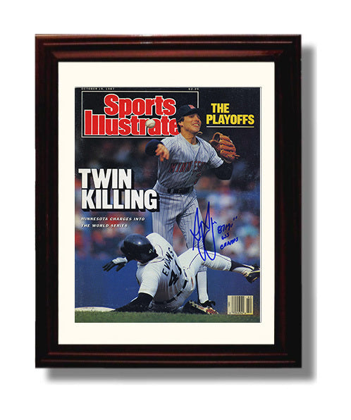 Minnesota Twins - SI Twin Killing playoff play 1987 Baseball Wall Art 8x10 Beveled Frame wall art print – Baseball Wall Art decor