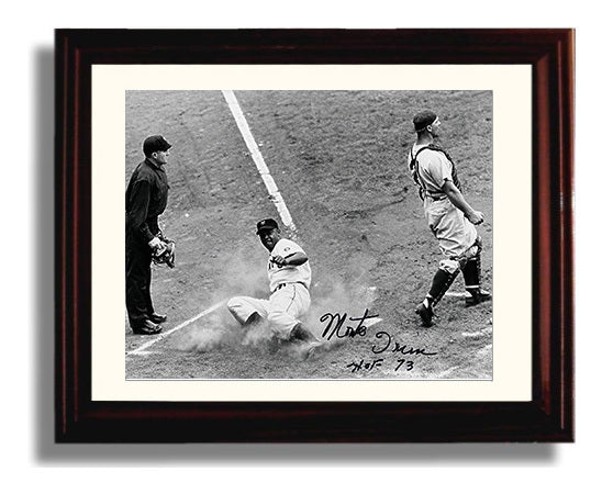 Monte Irvin - Headfirst Slide Baseball Wall Art 8x10 Beveled Frame wall art print – Baseball Wall Art decor