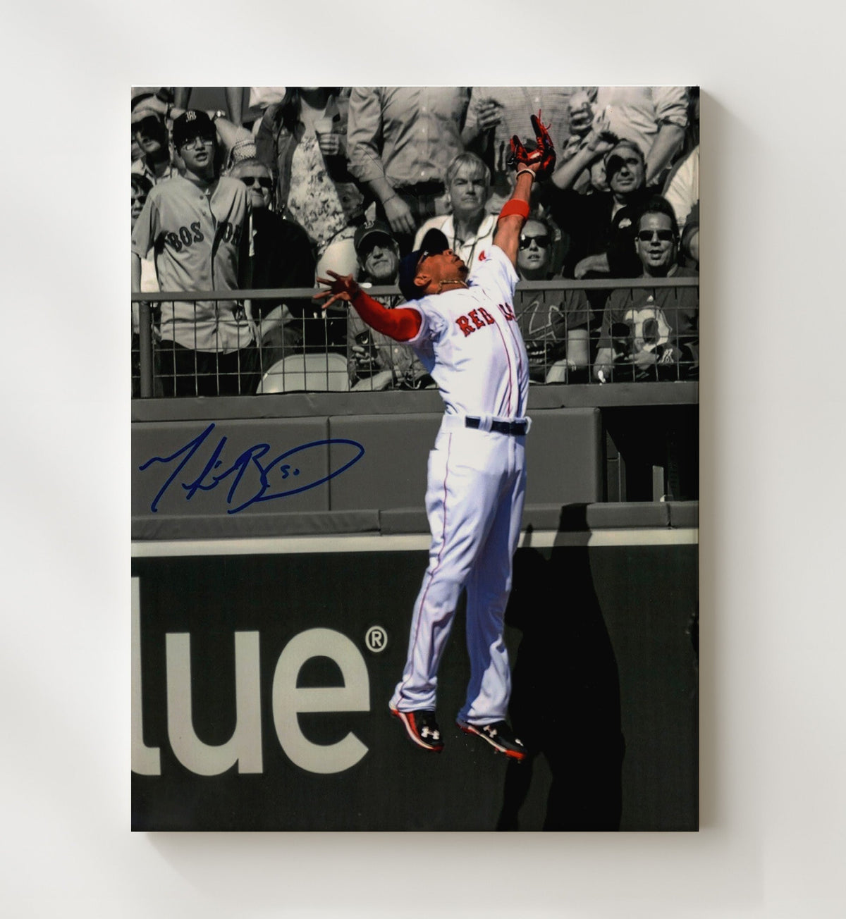 Mookie Betts - Boston Baseball Leaping Catch 8x10 Canvas baseball wall art