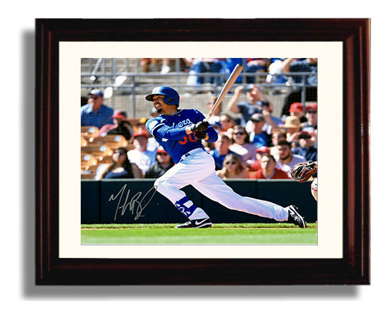 Mookie Betts - Dodgers Power Swing Baseball Wall Art 8x10 Beveled Frame wall art print – Baseball Wall Art decor