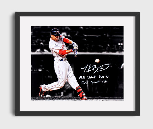 Mookie Betts - First Career Hit 8x10 Canvas baseball wall art