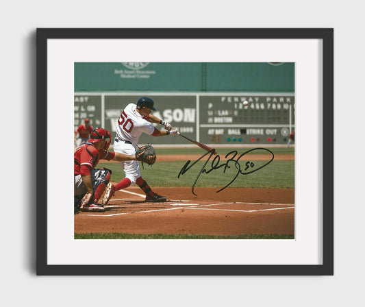 Mookie Betts - Making Contact 8x10 Canvas baseball wall art