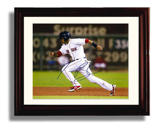 Mookie Betts - Rounding the Bases Baseball Wall Art 8x10 Beveled Frame wall art print – Baseball Wall Art decor