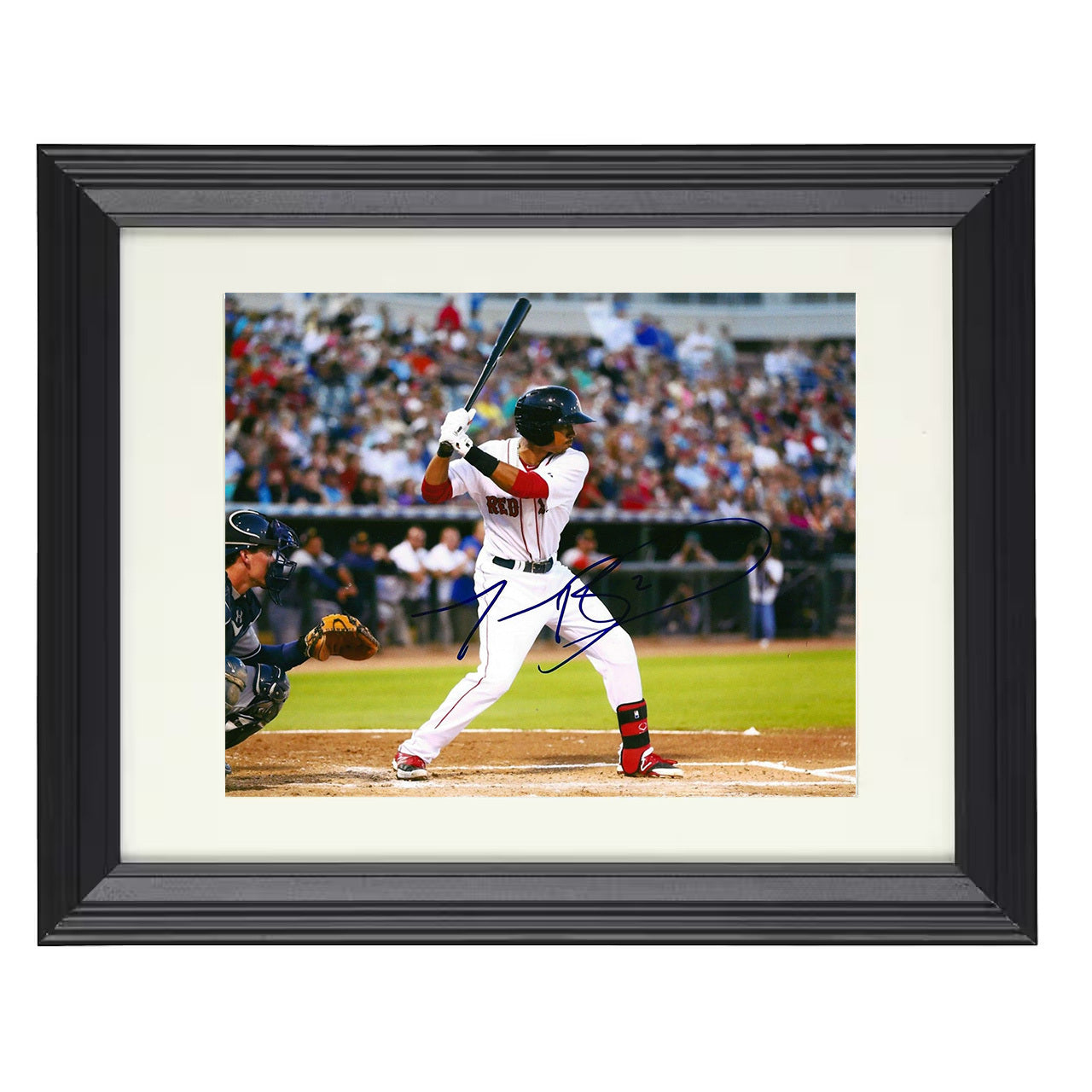 Mookie Betts - Set at the Plate 8x10 black beveled framed baseball wall art