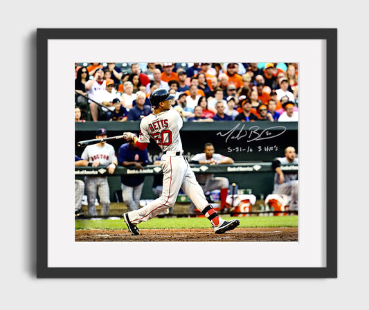 Mookie Betts - Three Home Run Game 8x10 Canvas baseball wall art
