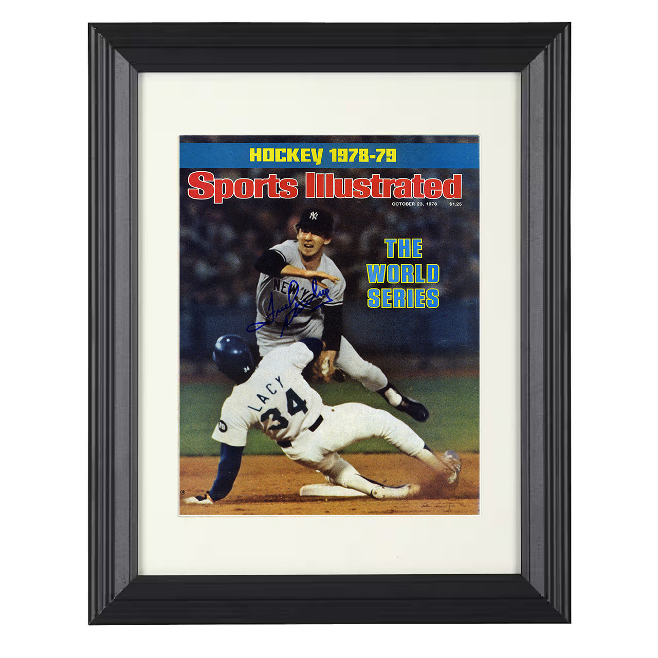 New York Yankees - Series Action SI Cover 8x10 black beveled framed baseball wall art