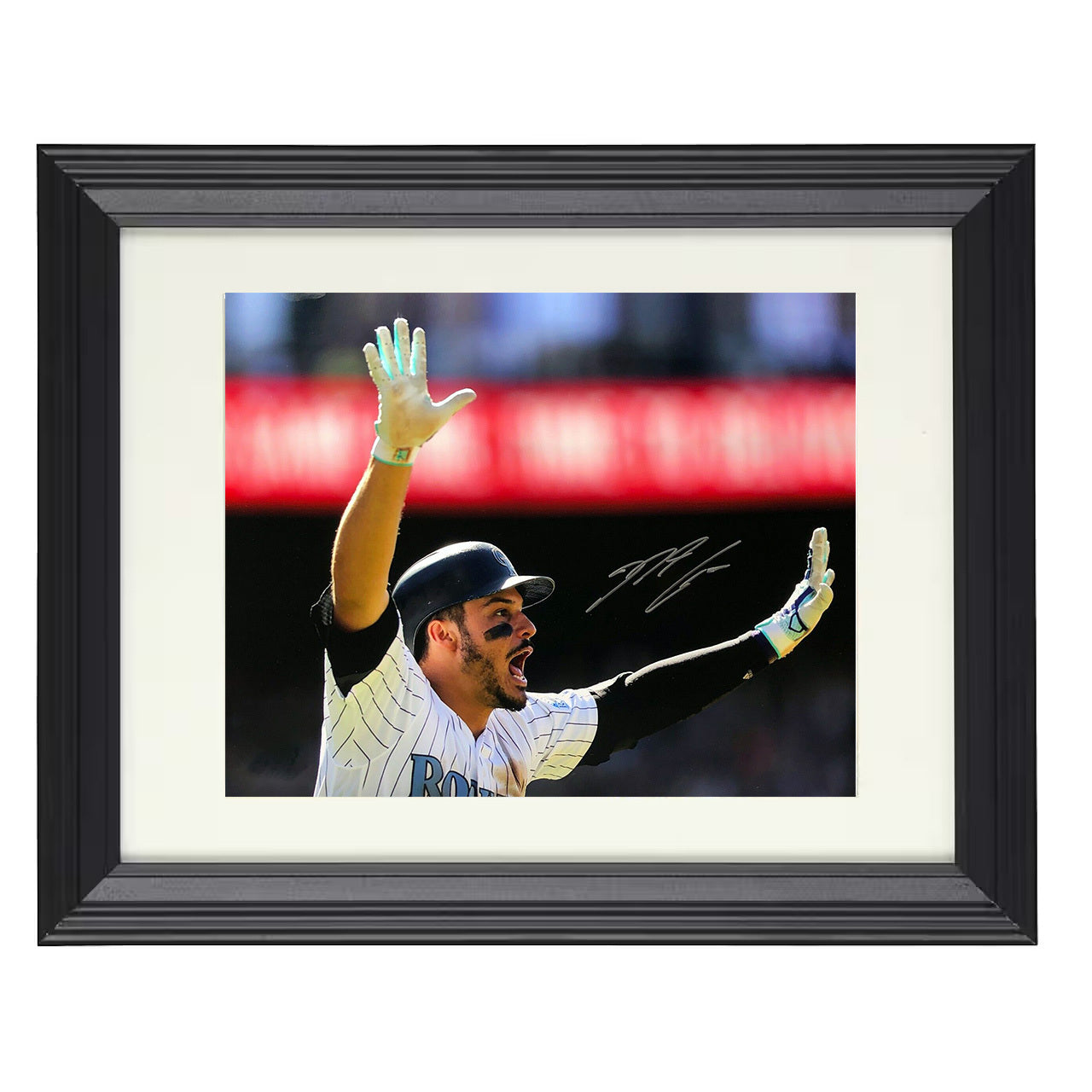 Nolan Arenado - Charging Ground Ball 8x10 black beveled framed baseball wall art