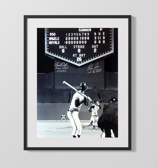 Nolan Ryan - California Baseball Final Out vs Kansas City 1993 8x10 Canvas baseball wall art
