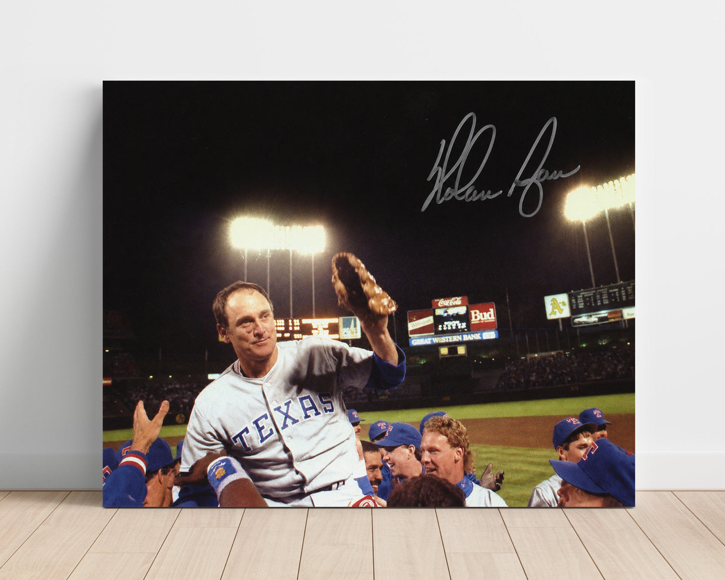 Nolan Ryan - Carried Above Teammates Baseball Wall Art 16x20 Unframed Print wall art print – Baseball Wall Art decor