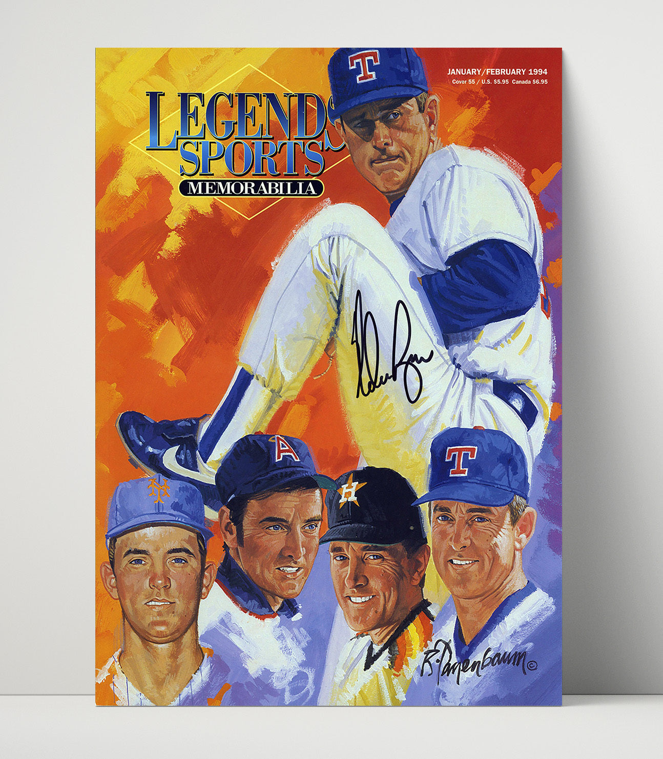 Nolan Ryan - Legends Montage SI Cover 1994 Baseball Wall Art 16x20 Unframed Print wall art print – Baseball Wall Art decor