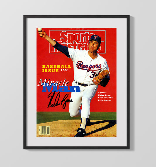 Nolan Ryan - Miracle Man Windup SI Cover 1991 8x10 Canvas baseball wall art