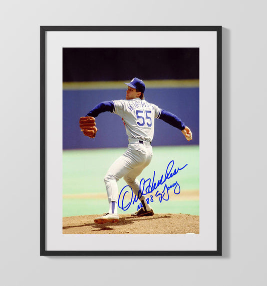 Orel Hershiser - Los Angeles Legend NL Cy Young 1988 Pitch 8x10 Canvas baseball wall art