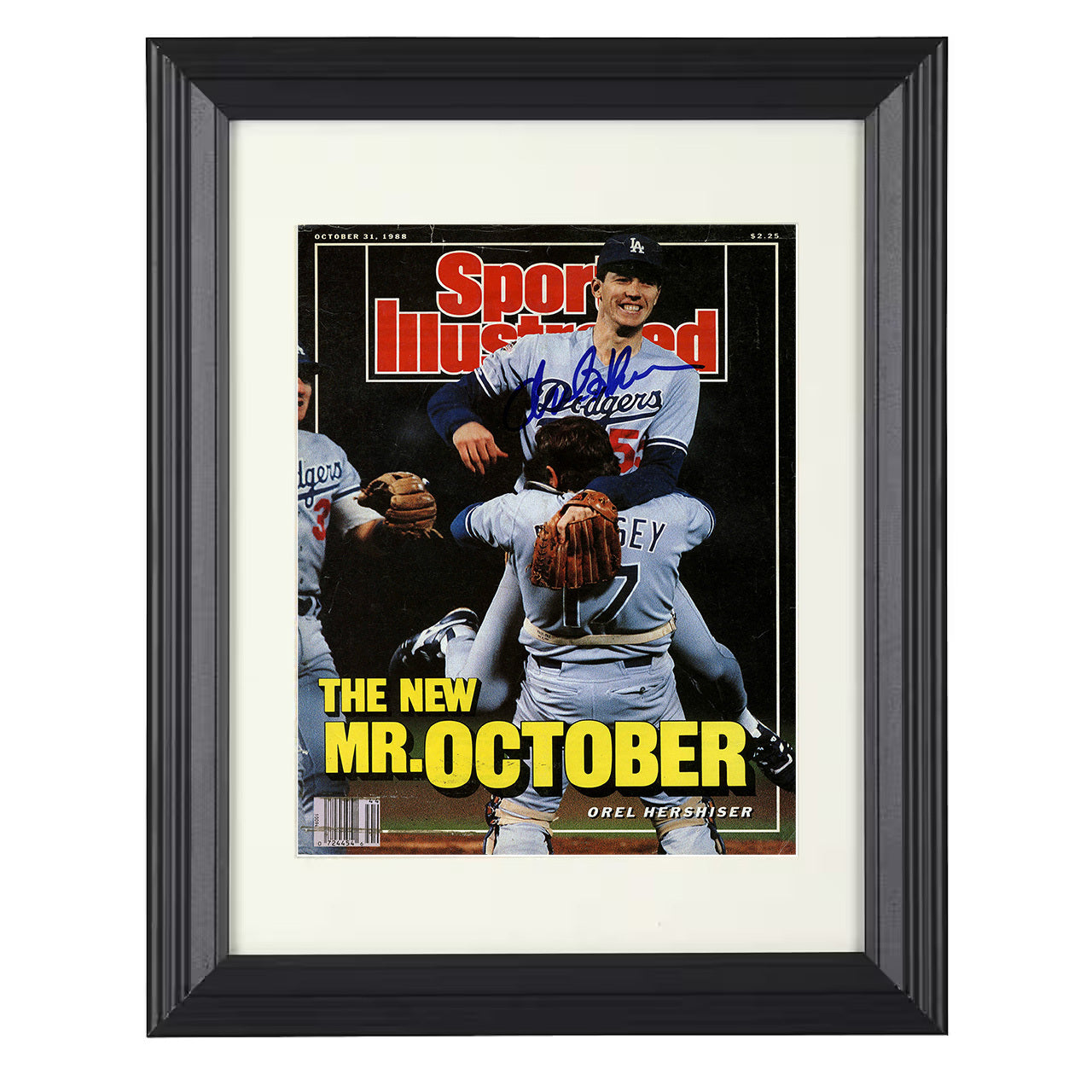 Orel Hershiser - Mr October Celebration SI Cover 1988 8x10 black beveled framed baseball wall art