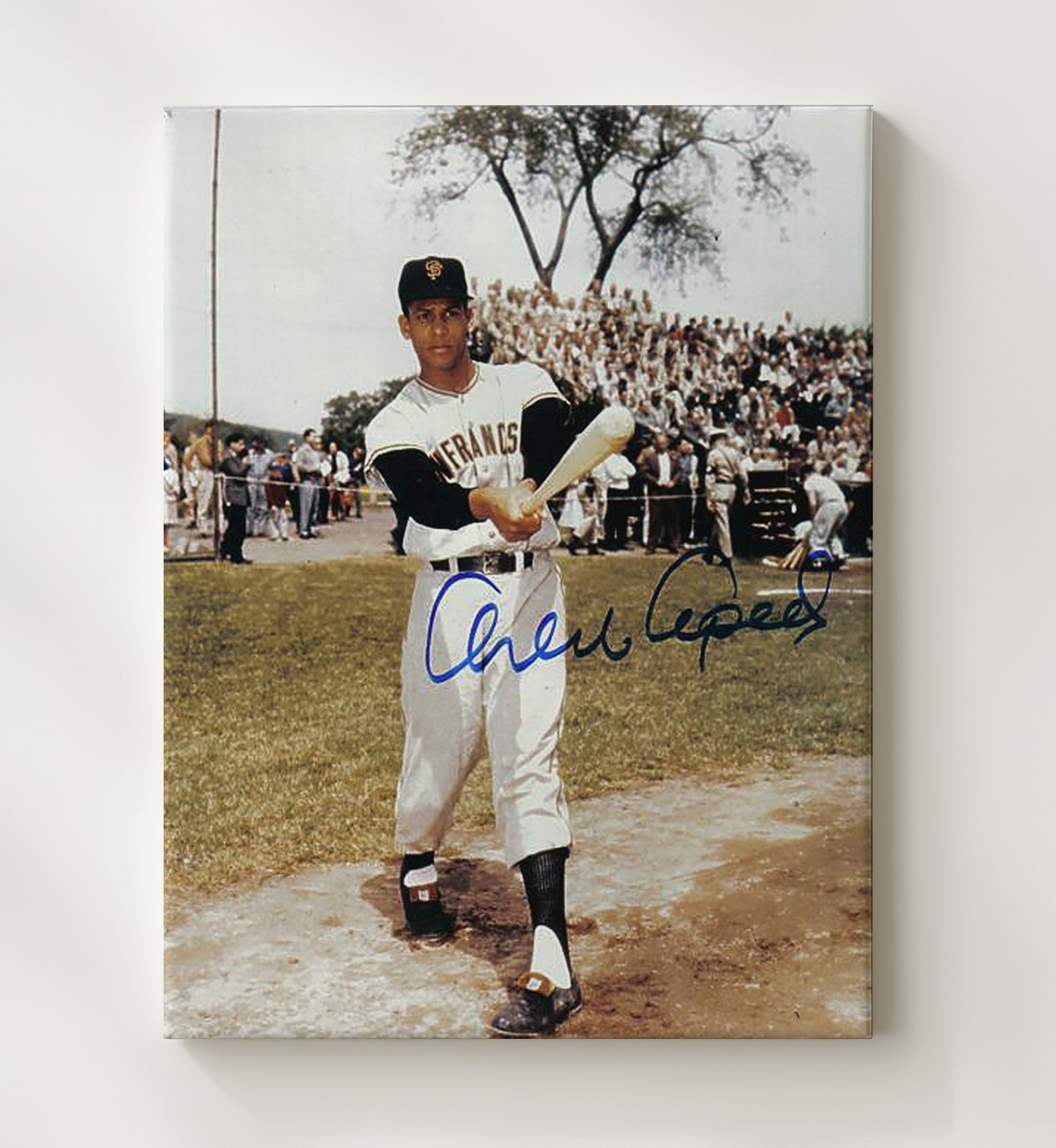 Orlando Cepeda - San Francisco Baseball Classic Swing Wall Art 20x24 Canvas wall art print – Baseball Wall Art decor