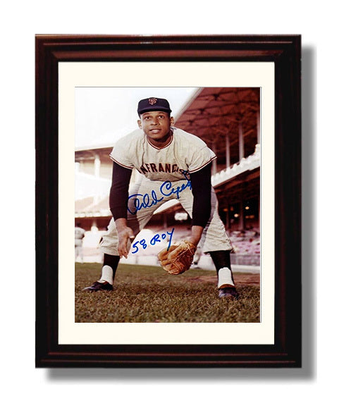 Orlando Cepeda - San Francisco Legend Fielding Pose Baseball Wall Art 8x10 Beveled Frame wall art print – Baseball Wall Art decor