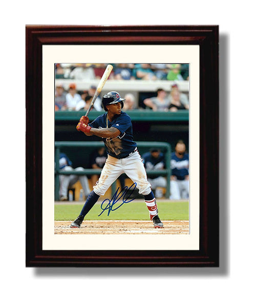 Ozzie Albies - Atlanta Baseball At Bat Focus Wall Art 8x10 Beveled Frame wall art print – Baseball Wall Art decor