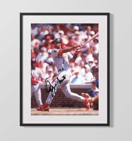 Ozzie Smith - St Louis Legend Swing Action 8x10 Canvas baseball wall art