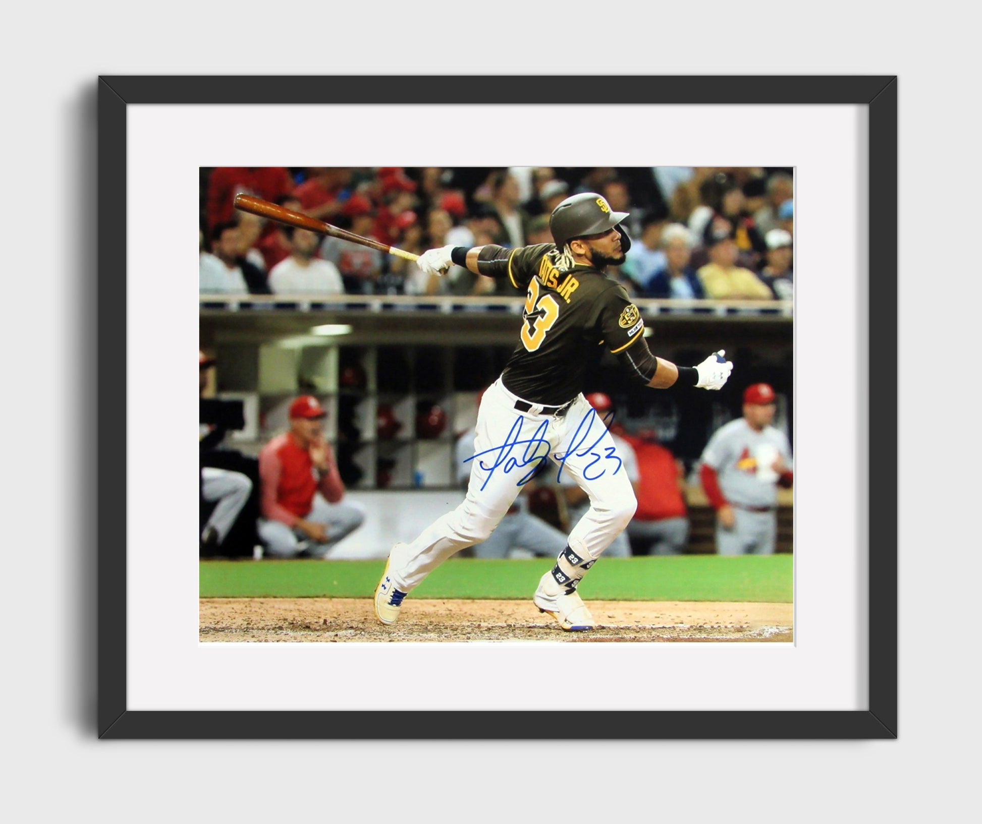 Padres - Batting Baseball Wall Art 16x20 Gallery Frame wall art print – Baseball Wall Art decor