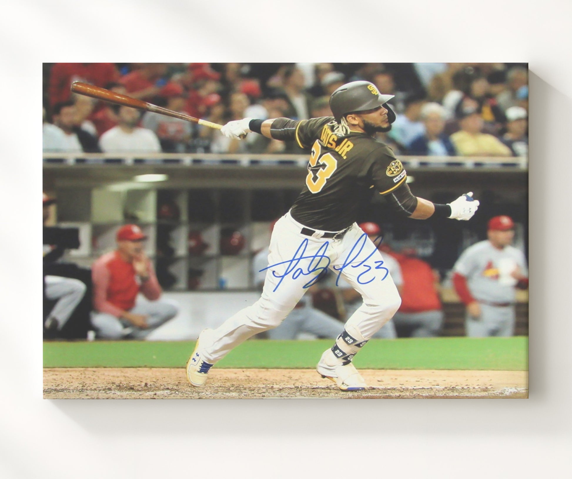 Padres - Batting Baseball Wall Art 20x24 Canvas wall art print – Baseball Wall Art decor