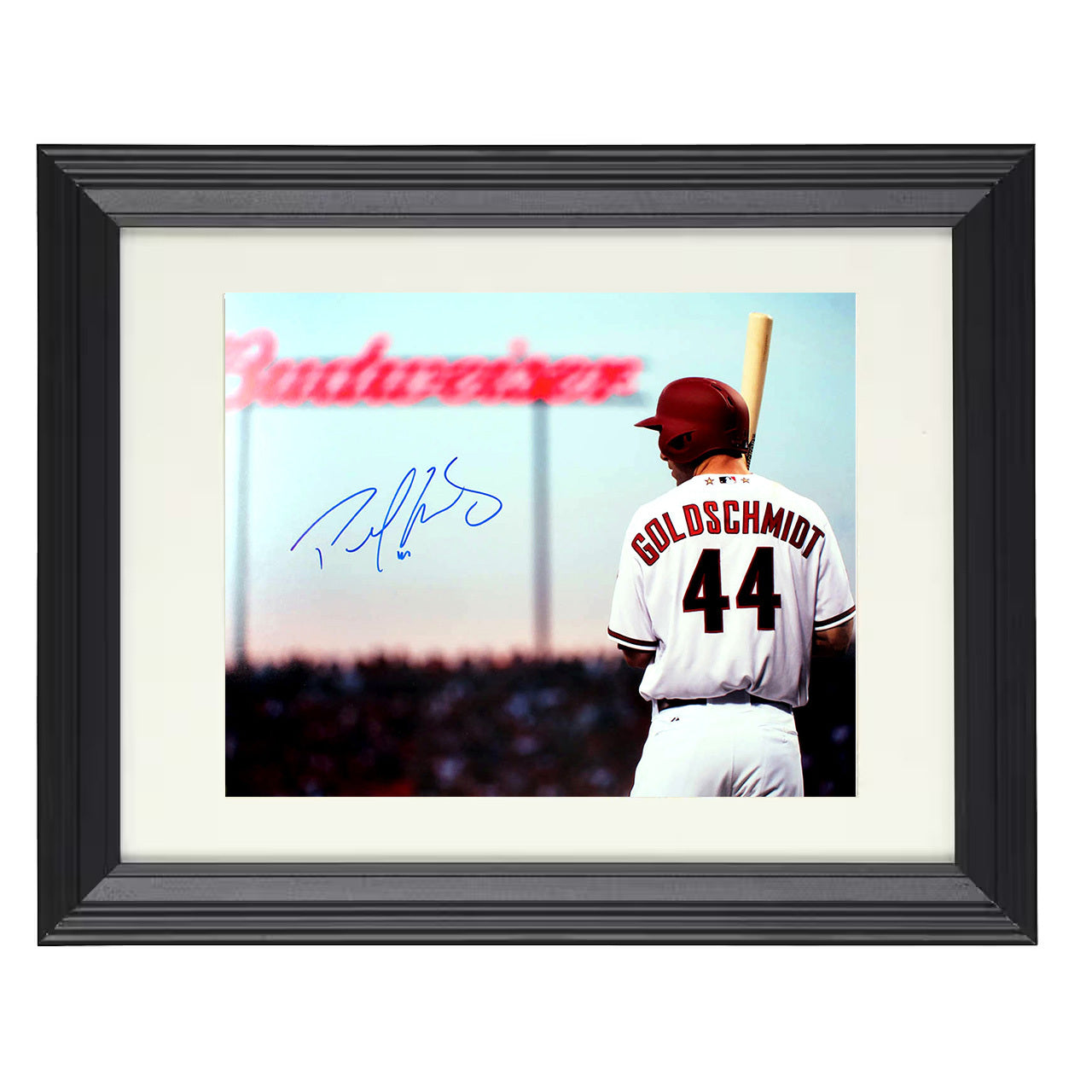 Paul Goldschmidt At Bat - Batting 8x10 black beveled framed baseball wall art