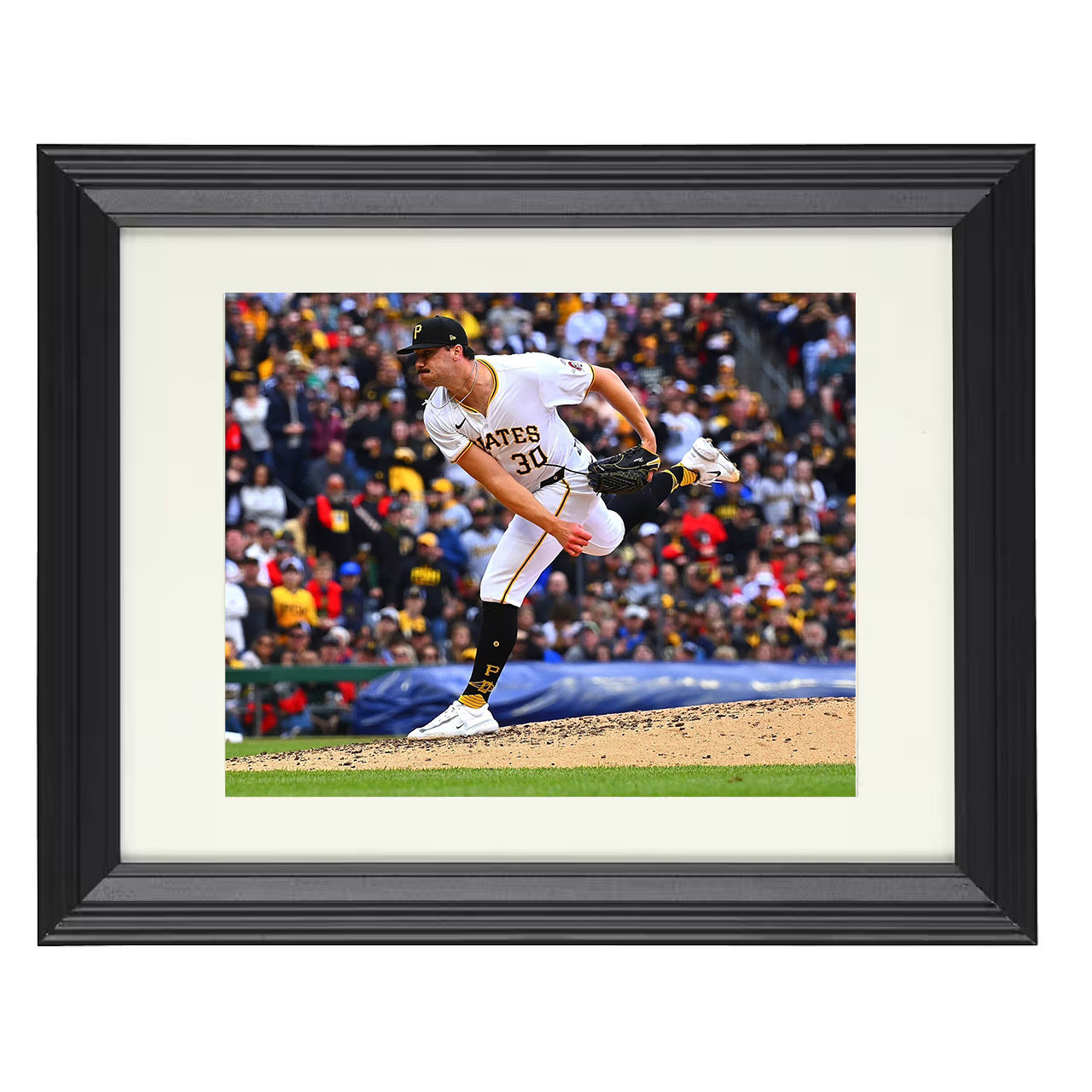 Paul Skenes Heat Seeking Darts - Strikeout Heat 8x10 black beveled framed baseball wall art