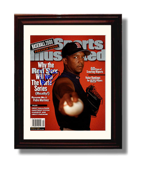 Pedro Martinez - Why the Red Sox Will Win SI Cover 2000 Baseball Wall Art 8x10 Beveled Frame wall art print – Baseball Wall Art decor