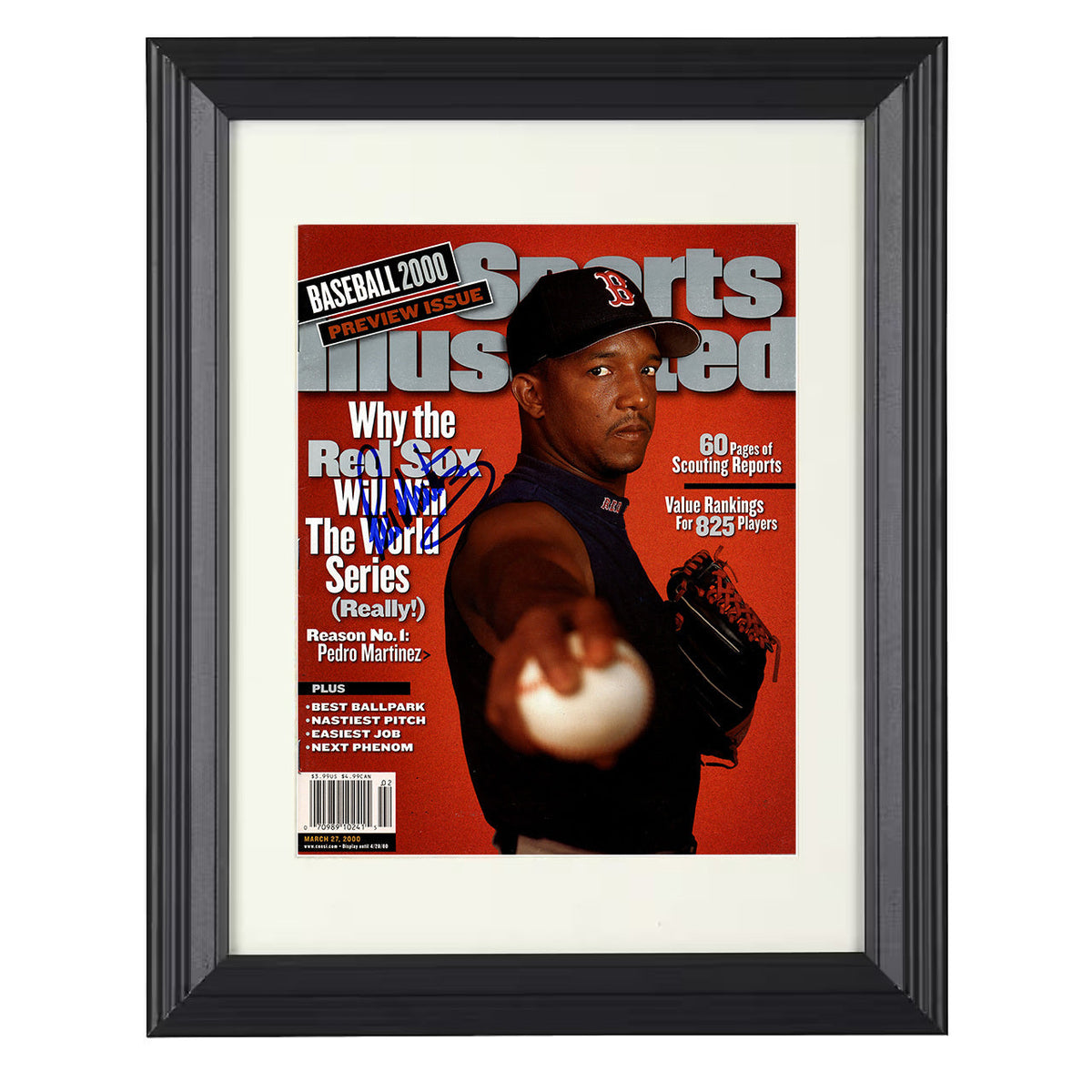 Pedro Martinez - Why the Red Sox Will Win SI Cover 2000 8x10 Beveled Frame baseball wall art