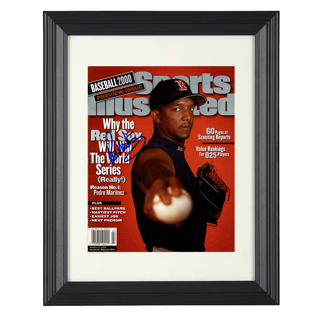 Pedro Martinez - Why the Red Sox Will Win SI Cover 2000 8x10 black beveled framed baseball wall art
