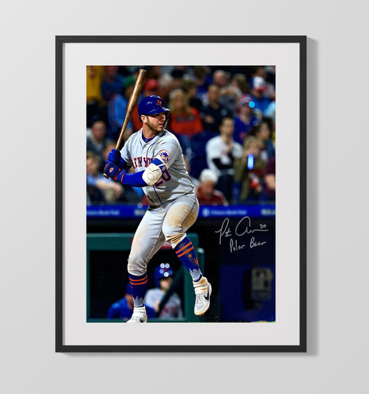 Pete Alonso - New York Legend At Bat Focus 8x10 Canvas baseball wall art