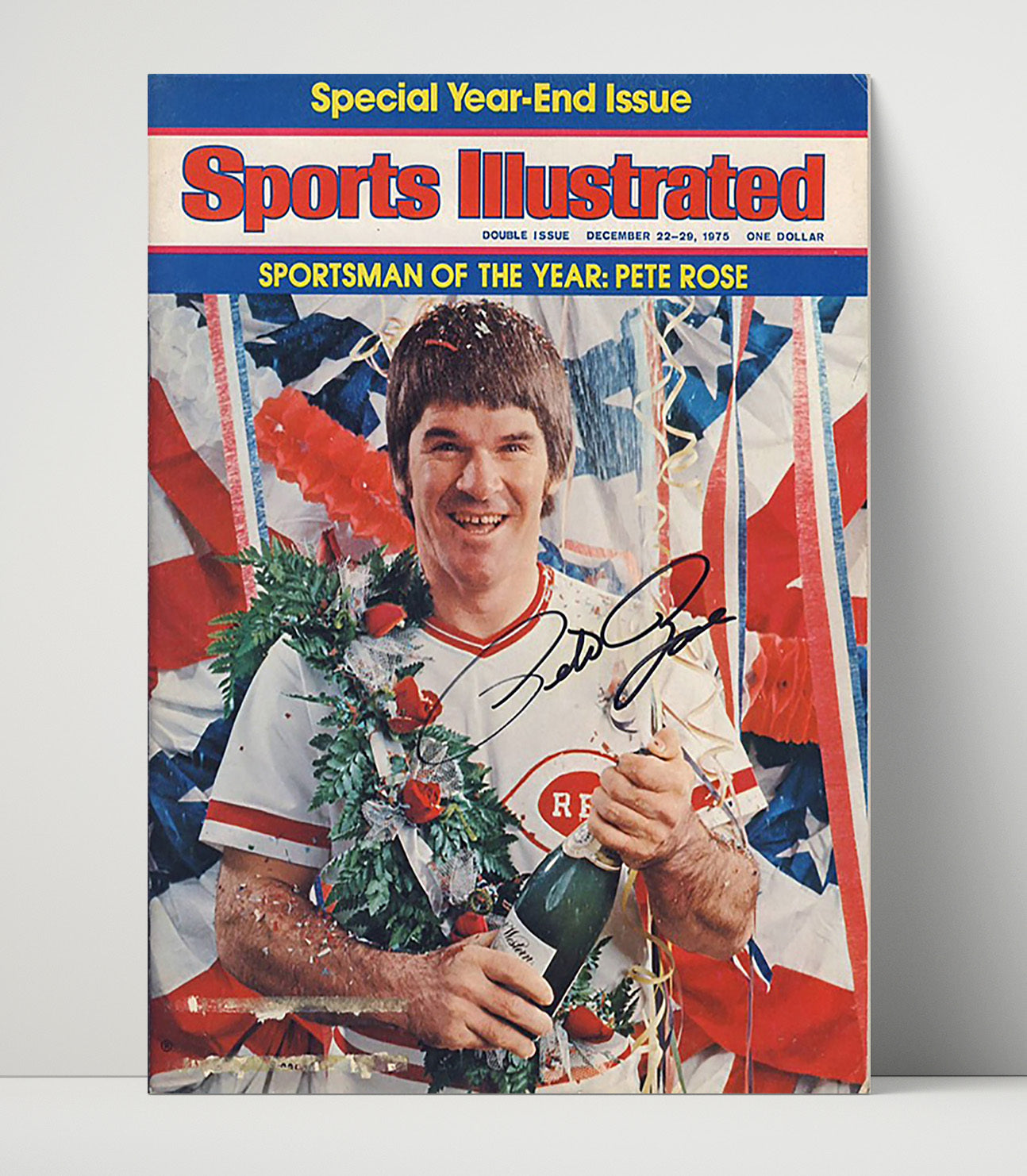 Pete Rose - 1975 SI Cover Sportsman Of The Year Baseball Wall Art 16x20 Unframed Print wall art print – Baseball Wall Art decor