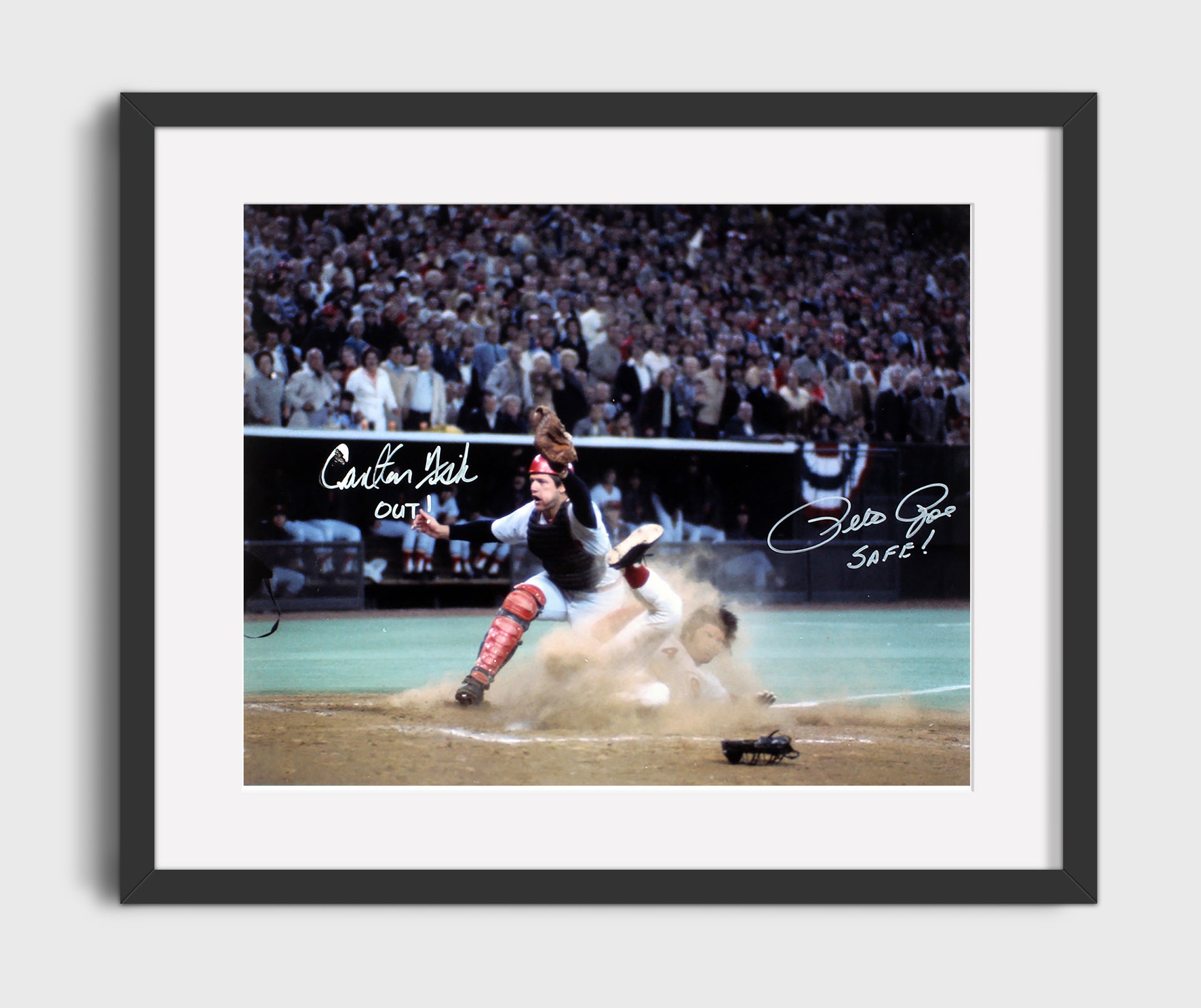 Pete Rose Safe Or Out - Action Baseball Wall Art 16x20 Gallery Frame wall art print – Baseball Wall Art decor