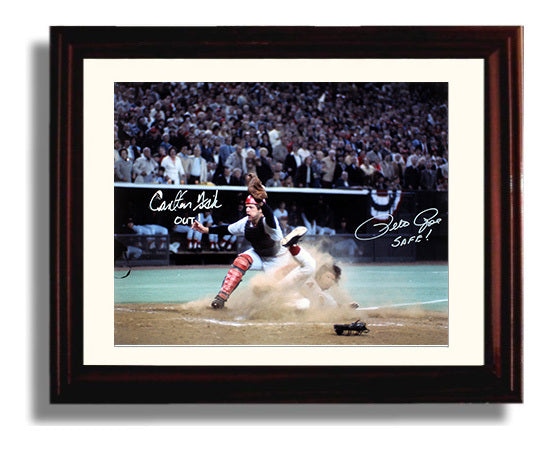 Pete Rose Safe Or Out - Action Baseball Wall Art 8x10 Beveled Frame wall art print – Baseball Wall Art decor