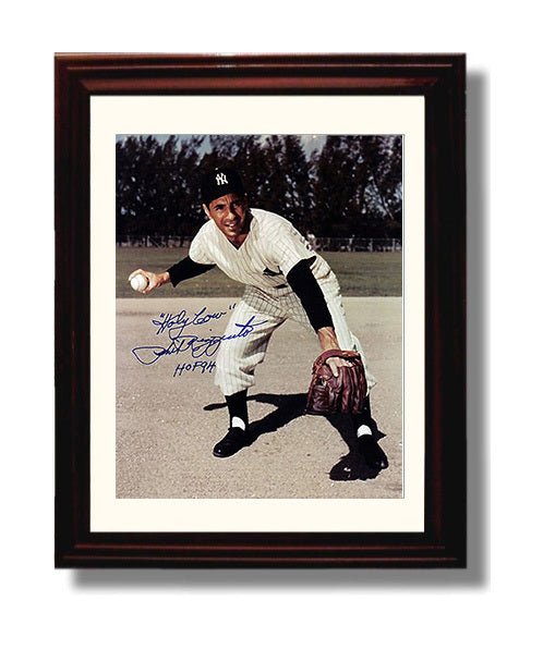 Phil Rizzuto - New York Legend Infield Pose Holy Cow Baseball Wall Art 8x10 Beveled Frame wall art print – Baseball Wall Art decor