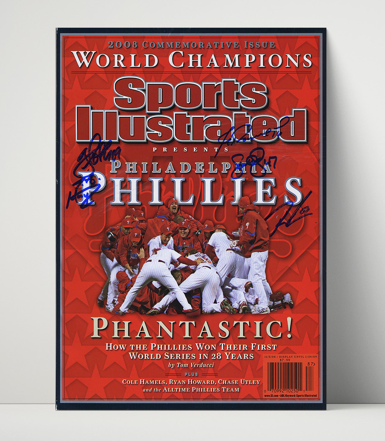 Philadelphia Baseball - 2008 SI Commemorative World Champions Spotlight Wall Art 16x20 Unframed Print wall art print – Baseball Wall Art decor