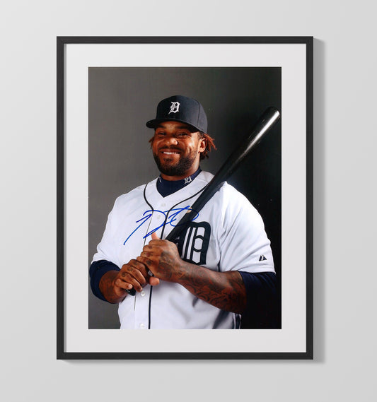 Prince Fielder - Tigers Batting Pose Signed 8x10 Canvas baseball wall art